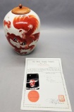 Antique Coral Red Lions 11