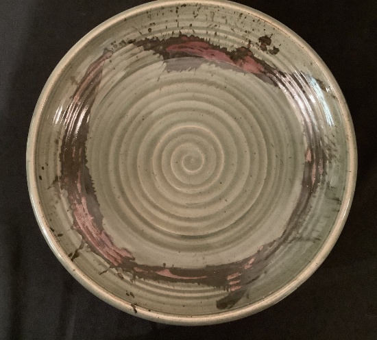 Large Bowl - Pottery, Signed Vivika Ollo 89, 15½"