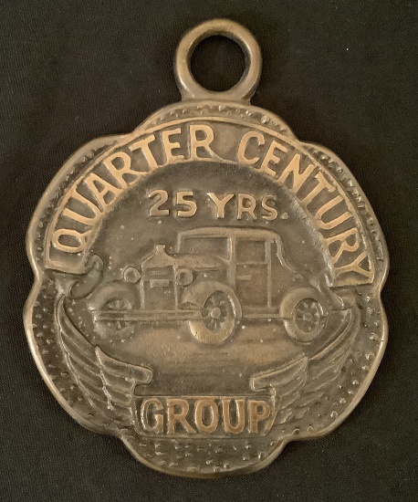 Vintage Bronze Plaque - Quarter Century Group 25 Years, 8"x6"