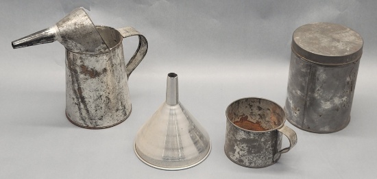 4 Old Tin Items