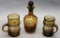 3 Pieces Hand Painted & Enameled Victorian Glass