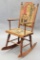 1890s Doll Spelling Rocker - Wood W/ Paper Lithograph Application, Great Co
