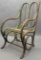 Wonderful Bentwood Children's Chair W/ Green Paint - 24