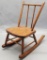 Old Refinished Wooden Children's Rocker - 9