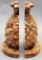 Vintage Pair Pineapple Alabaster Stone Italy Bookends - 8