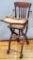 Antique Circa 1900 Children's Folding High Chair/Stroller Combo - 39½
