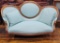 Refurbished Victorian Cameo Back Sofa W/ Walnut Trim - Circa 1850s-60s, 65