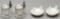 2 Small Glass Steins - Peter & Maria;     2 Old Small Hens On Nests