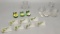Individual Sugar;     6 Misc. Glass Salt Dips;    Salt Spoon;     10 China