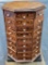 Old Wooden Hardware Cabinet For Nuts & Bolts - All Original Knobs, Revolvin