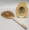 Vintage Filigreed Framed Clock;     Ladies' Hand Mirror