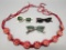 Fancy 1960s Pottery Belt;     3 Sets Vintage Sunglasses