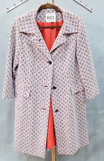 Vintage 1970s Double Knit Coat - Kohler From Harzfeld's Kansas City, Size L