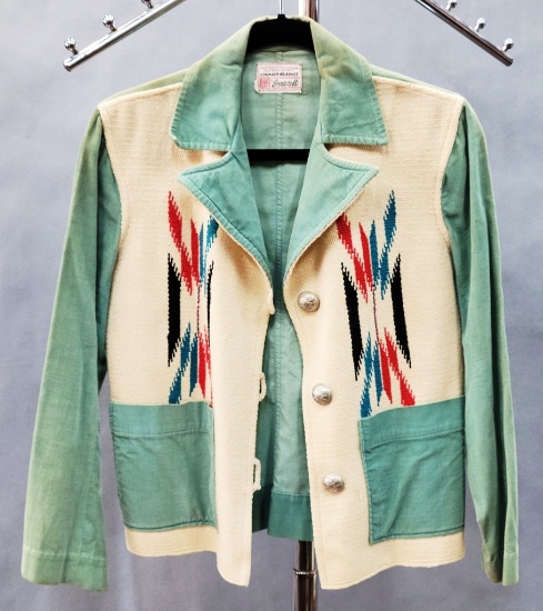 Vintage 1950s Chimayo Blanket Jacket - By Ganscraft, Needs Cleaning, Smalle