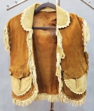 Vintage 1950s-60s Buckskin Vest