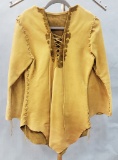 Heavy Leather & Suede Ladies' Pullover Jacket - Size Large