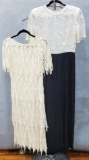 2 Vintage Evening Gowns - Lee Jordan New York & George F. Couture, Both Siz