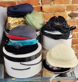 10 Vintage Ladies' Hats & 3 Hat Boxes - From Old Kansas City Department Sto