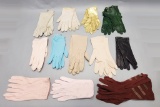 12 Pairs Vintage Fancy Ladies' Gloves