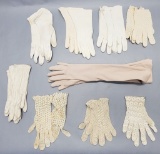 9 Pairs Vintage Ladies' Gloves