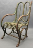 Wonderful Bentwood Children's Chair W/ Green Paint - 24