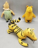 3 Vintage Winnie The Pooh Stuffed Characters - Pooh, Piglet & Tigger, Large