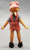 Vintage 1940s Pinocchio Wood Jointed Doll - 7½