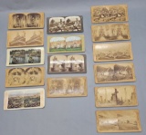 9 Stereoscope World Scenes Cards;     6 Stereoscope Ireland Cards