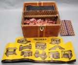Vintage Erector-Brik Set In Old Record Box