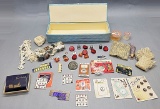 Estate Lot - Vintage Sewing Items, Buttons, Lace Etc.