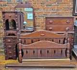 Vintage 1930s-40s 5-piece Cherry Bedroom Suite - Abernathy Of Kansas City M