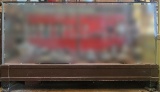 Antique Floor Display Showcase W/ Solid Sliding Doors - 72