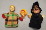 3 Old Rubber Head Puppets - As Found
