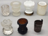 7 Vintage Toothpick Holders - Murano Glass, Hobnail Glass Etc.