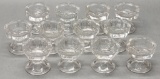 Rare Set Of 12 Vintage Salt Dips On Stems