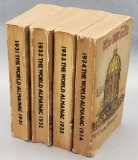 4 Vintage World Almanacs - 1931-1934, Overall Good Condition