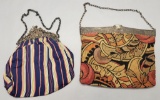 2 Early 1900s Cloth Ladies' Bags