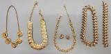 Vintage Lot Ladies' Costume Jewelry - Gold Tone, 1940s-50s