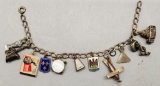 Vintage 1950s Charm Bracelet W/ Charms