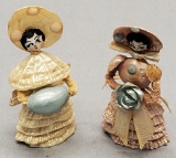 2 Very Cool Miniature Seashell Girls - 2½