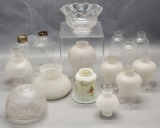 Estate Lot - 16 Pieces Include: Old Glass Globes & Shades