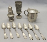 Estate Lot Vintage Pewter & More - Includes: Shaker, Cream Pot, St. Louis S