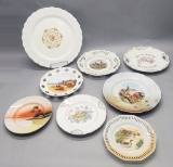 Estate Lot - Includes: Hand Painted Plates Etc., Minor Crazing On 1