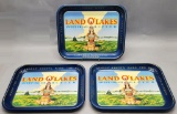 3 Vintage Land O' Lakes Trays - 13¼