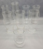 Large Lot Glass Hurricanes - Tallest Is 14