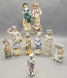 9 Bisque Figurines - Germany Etc., Tallest Is 11