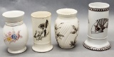 4 1800s Victorian Toothbrush Holders