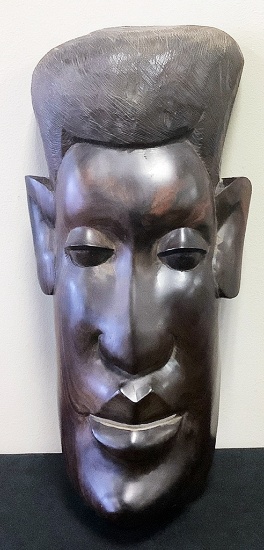 Heavy Hand Carved Ironwood Tribal Mask - 6"x13"