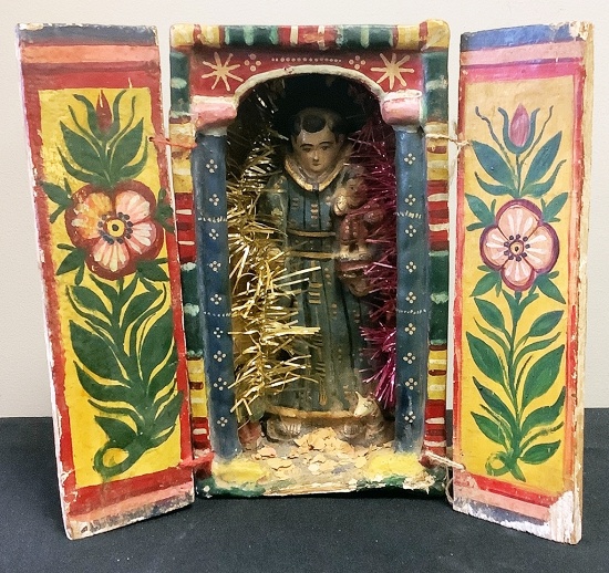Wonderful Vintage Mexican Religious Folk Art Shrine 5"x9" Online