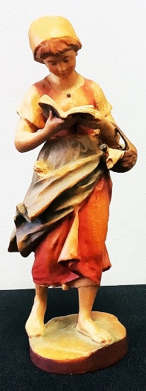 Vintage Hand Carved & Hand Painted 6" Wooden Figure